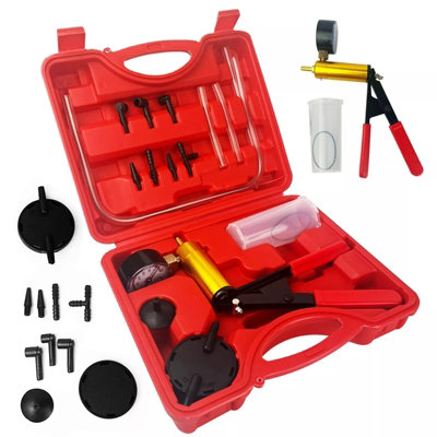 Hand Held Vacuum Pump Brake Bleeder & Tester Kit For Car & Motorbike Diy from B&Q
