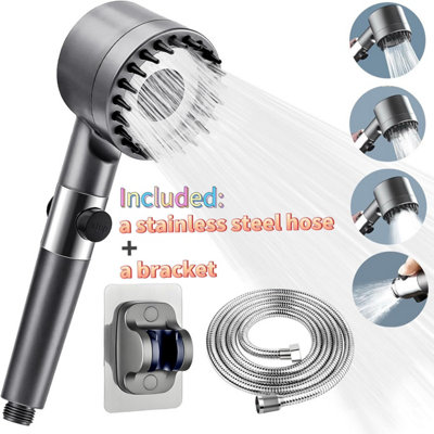High Pressure 3 Mode Shower Head Kit With Filter & Scalp MassageWater Saving from B&Q