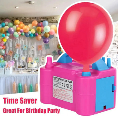 High Power Electric Balloon PumpPortable Dual Nozzle Inflator For Parties & Events from B&Q