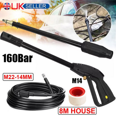 High Pressure Washer Gun & Lance Kit With 8M Hose160 BarM14 / M22 Compatible from B&Q