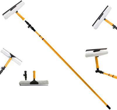 3.5M Telescopic Window Cleaner Kit With Squeegee & Microfibre Scrubber from B&Q
