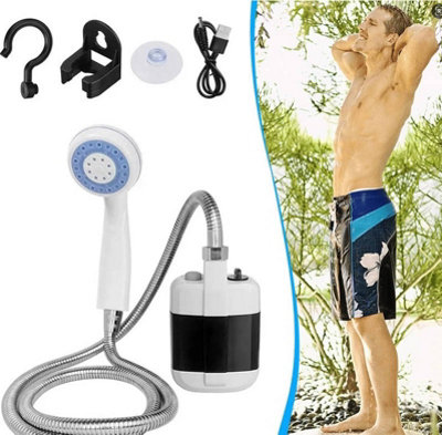 Portable Camping Shower Usb Rechargeable Electric Shower Pump For Garden Outdoor from B&Q