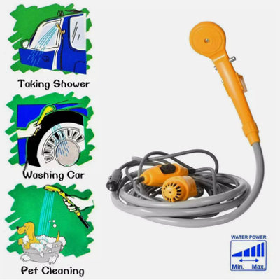  - 12V Camping Car Shower Spray Pump Kit Portable Vehicle Outdoor Travel Hiking Set