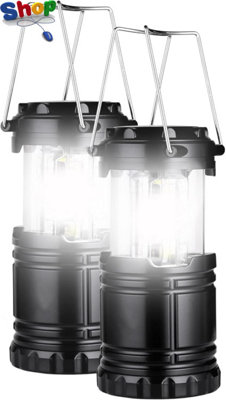 B&Q 2 Pack Collapsible Led Camping Lanterns Battery Powered Portable Light For Camping & Emergencies