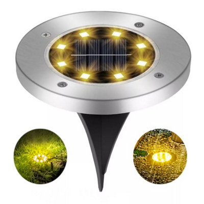  - Led Solar Power Ground Lights Floor Decking For Outdoor Garden Lawn Path Lamp Uk