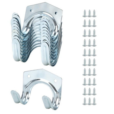  - 30Pcs Tool Hooks And Screws Garage Garden Wall Shed Bike Hanging Utility Storage