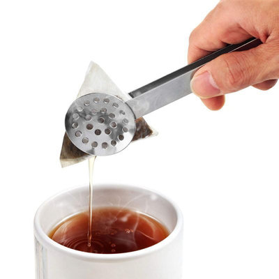 Tea Tongs Tea Bag Squeezer Strainer Holder Grip Spoon Mini Sugar Stainless Steel from B&Q