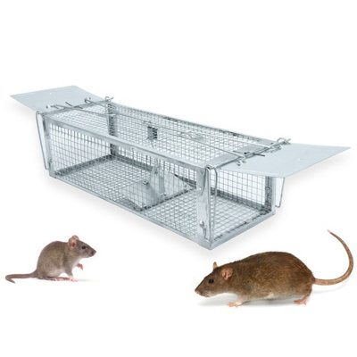 Live Heavy Duty Bait Cage 2 Door Mouse Trap Rat Rat Trap Squirrel Catcher Humane from B&Q