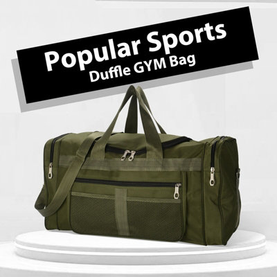 Green Mens Large Sports And Gym Holdall Bag Sports Travel Work Equipment Duffle Uk from B&Q