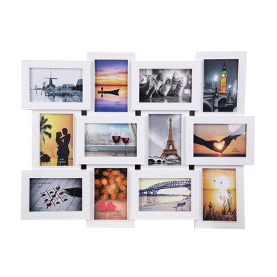 12 Multi Picture Frame Collage Aperture Photo Poster Frames Holds 10-15In from B&Q