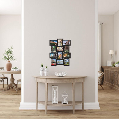 Multi Picture Frame Collage Aperture Photo Frames Holds 12-6X4 Photos Set from B&Q