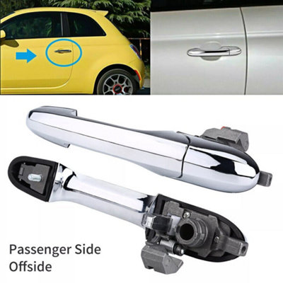  - For Fiat 500 And 500C Near Passenger Left Side Chrome Outer Door Handle 735592026