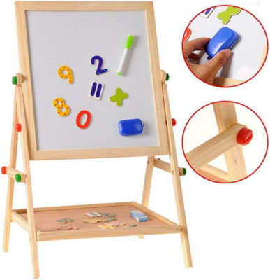 Girls And Boys Double Side Blackboard And Whiteboard Drawing Board Easel For Kids from B&Q