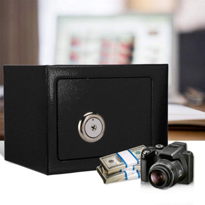 4.6L Solid Steel Safe Heavy Duty Fireproof Home Office Money Cash Valuables Box from B&Q