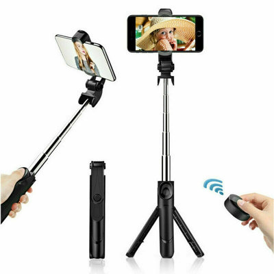 Bluetooth Selfie Tripod Telescopic Stick Remote Monopod Extendable Phone Holder from B&Q