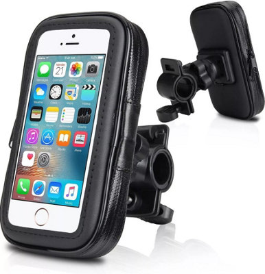 360 Degrees Bicycle Motor Bike Waterproof Phone Case Mount Holder For All Mobile Phones from B&Q