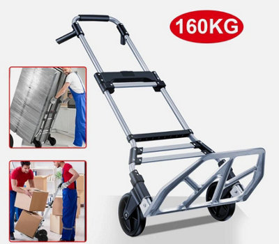 160Kg Heavy Duty Folding Sack Truck Barrow By Sack Trolley Lightweight Strong Uk from B&Q