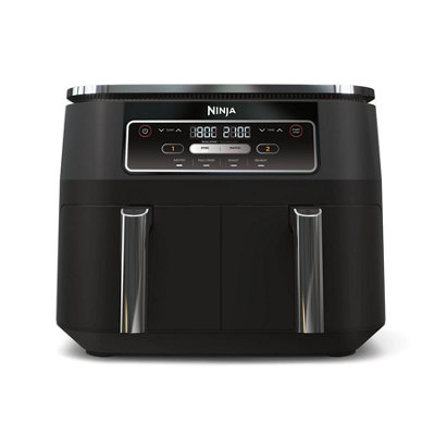 Ninja Af200Uk Foodi 4-In-1 Dual Zone 7.6L Air Fryer, Black