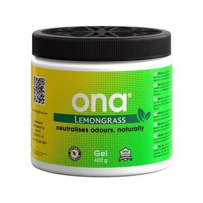 Ona Odour Neutraliser Eliminator Gel Lemongrass 400G from B&Q