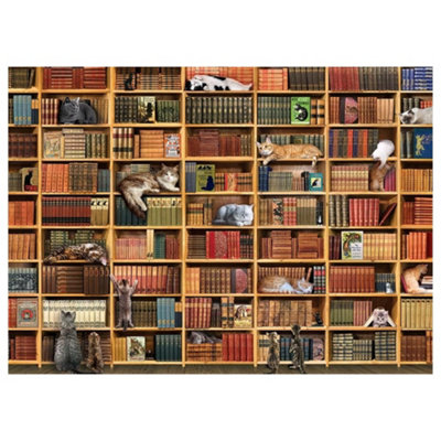 Cheatwell Games The Cat Library Jigsaw Puzzle 1000 Pieces from B&Q