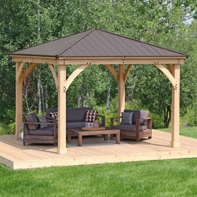 Meridian Gazebo 12Ft X 12Ft (3.7M X 3.7M) from B&Q