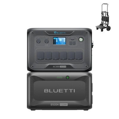 Bluetti Power Station Ac300 & B500K Expansion Battery5120Wh / 3000W For Home BackupHeater from B&Q