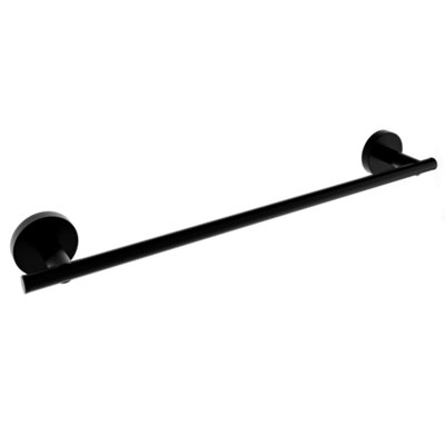 B&Q -  Nero Noir Round 500mm Single Towel RailMatt Black