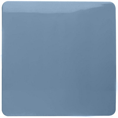 Trendiswitch Light Trendi Artistic Modern Glossy Tactile Single Blanking Plate Sky 90G