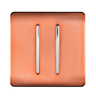 Trendiswitch Copper 2 Gang 1 Or 2 Way Switch Light