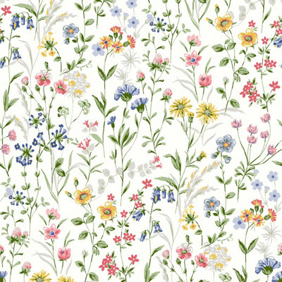 Wildflowers Floral Peel And Stick Wallpaper from B&Q