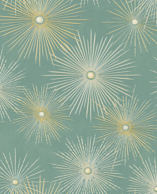 Starburst Geo Mid Century Peel And Stick Wallpaper from B&Q