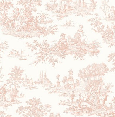 Chateau Toile Traditional Peel And Stick Wallpaper from B&Q