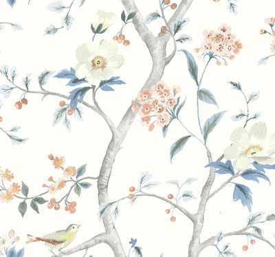  - Floral Trail Chinoiserie Peel And Stick Wallpaper