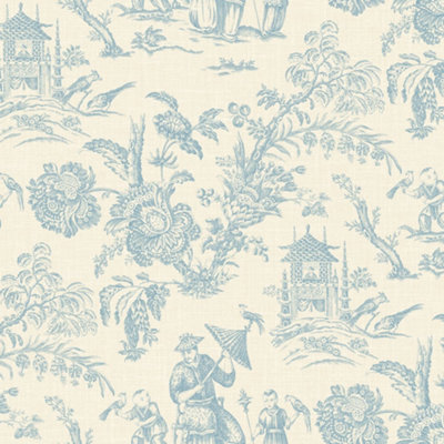 Galerie Blue Chinois Wallpaper from B&Q