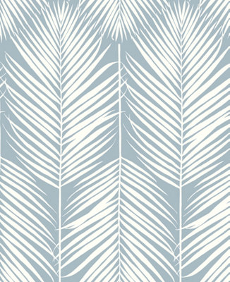 Palm Silhouette Coastal Prepasted Wallpaper from B&Q