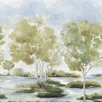 Galerie Daisy Bennett Green Savannah Mural from B&Q