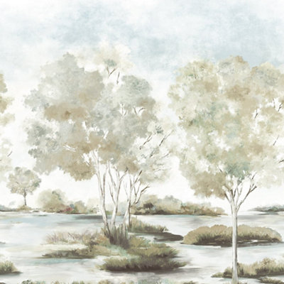 Galerie Daisy Bennett Beige Savannah Mural from B&Q