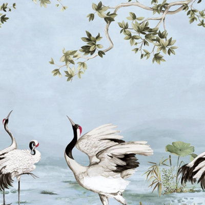 Galerie Daisy Bennett Blue Crane Mural from B&Q