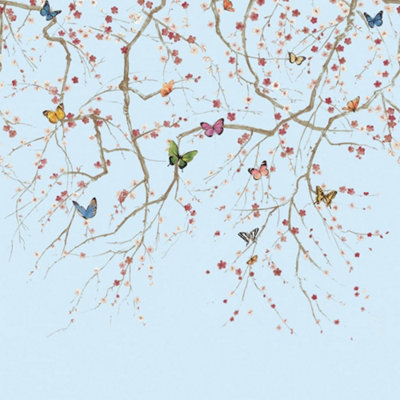 Galerie Daisy Bennett Blue Butterfly Delight Mural from B&Q