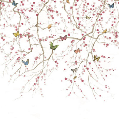 Galerie Daisy Bennett Beige Butterfly Delight Mural from B&Q
