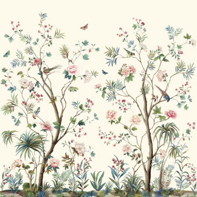 Galerie Daisy Bennett Cream Charleston Garden Mural from B&Q