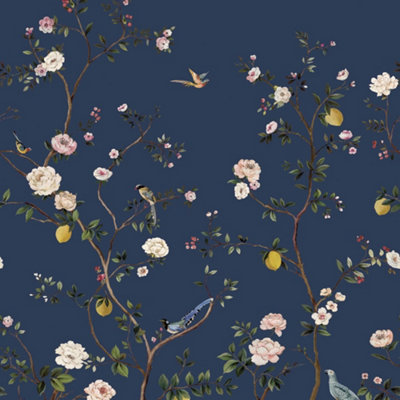 Galerie Daisy Bennett Blue Blossom Mural from B&Q