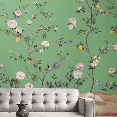Galerie Daisy Bennett Green Blossom Mural from B&Q