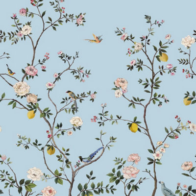 Galerie Daisy Bennett Blue Blossom Mural from B&Q