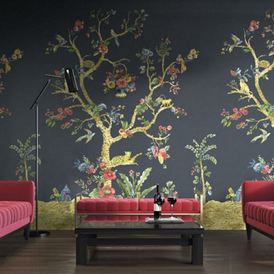 Galerie Daisy Bennett Black Tanzania Tree Of Life Mural from B&Q