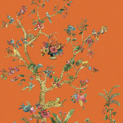 Galerie Daisy Bennett Orange Tanzania Tree Of Life Mural from B&Q