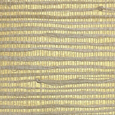 Galerie Daisy Bennett Gold Grasscloth Wallpaper from B&Q