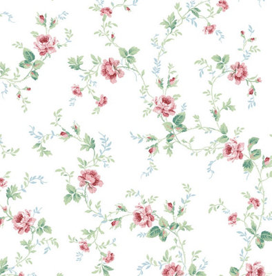 Blossom Floral Trail Peel And Stick Wallpaper from B&Q