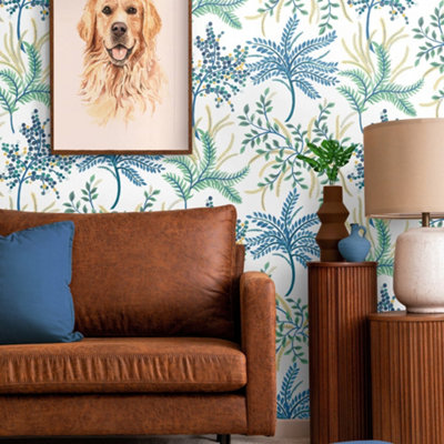 Galerie Mulberry Tree Multicoloured Tree Leaf Wallpaper Roll from B&Q