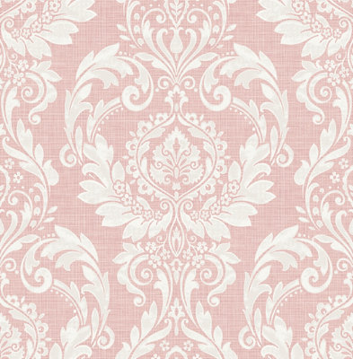 Cora Damask Peel And Stick Wallpaper from B&Q